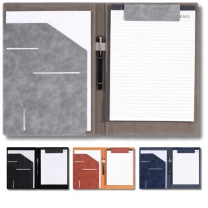 バインダー A4 クリップボード 2つ折り PU レザー 革 多機能