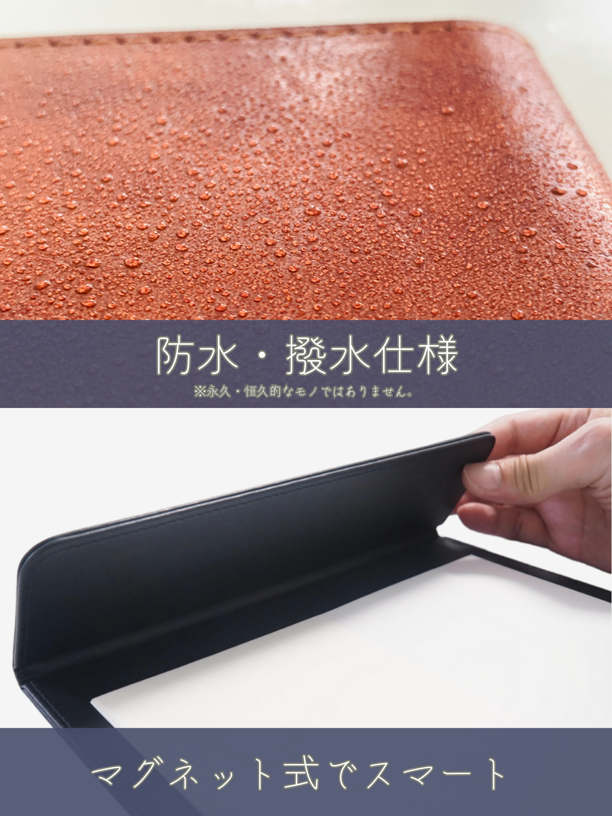 クリップボード A4サイズ PUレザー マグネット式, ビジネス 学業 ホテル ディーラー(タイプA-ブラック) - 画像 (7)