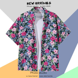 柄シャツ｜アロハシャツ｜柑橘柄｜2140-PK