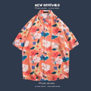 柄シャツ｜アロハシャツ｜花柄｜1196-OR