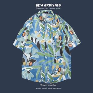 柄シャツ｜アロハシャツ｜花柄｜1189-BL