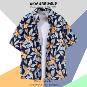 柄シャツ｜アロハシャツ｜花柄｜2122-NV