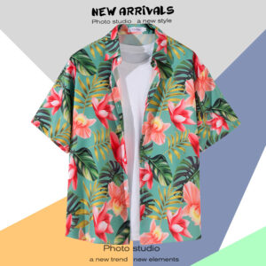柄シャツ｜アロハシャツ｜花柄｜2126-GN